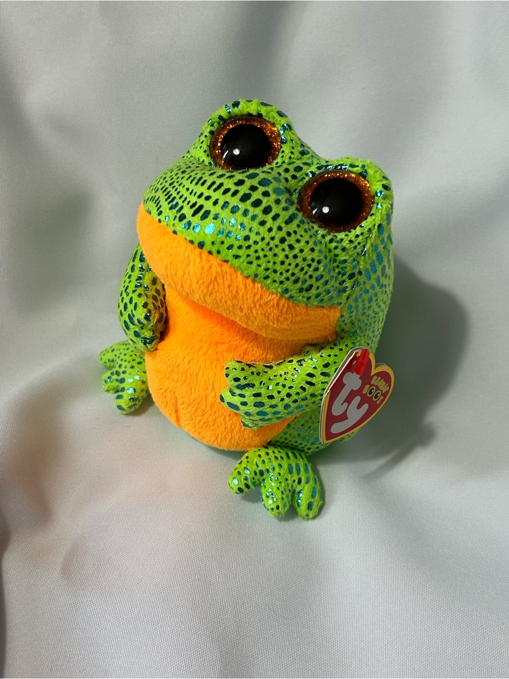 Retired TY Beanie Boo Speckles the frog